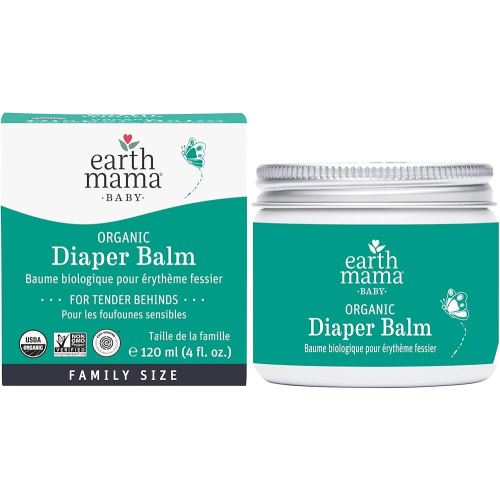 Earth Mama Organic Economy Size Diaper Balm | Diaper Cream for Baby | EWG Verified, Petroleum & Artificial Fragrance-Free with Calendula for Sensitive Skin, 4-Fluid Ounce