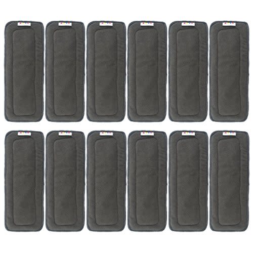 AlVABABY 12pcs Cloth Diaper Inserts,5-Layer Inserts,Reusable Liners for Baby Cloth Diapers12ZTN