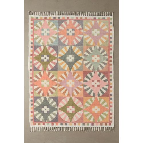 Diamond Burst Digital Printed Chenille Rug