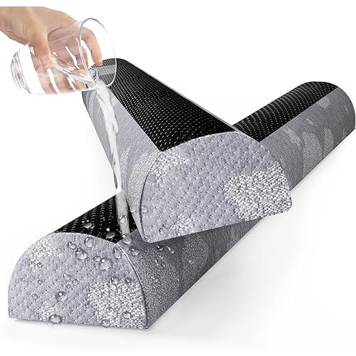 Bed Rail Bumpers for Toddlers - Foam Bed Bumper Guard with Dual Non-Slip Pads Waterproof Washable Soft Removable Cover Safe Bed Rail for Toddlers, Kids Seniors