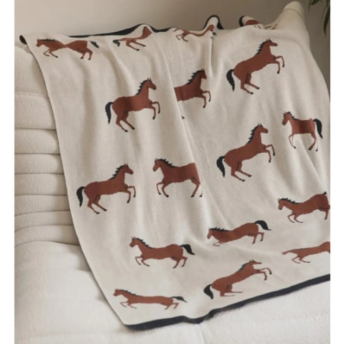 Horse Knit Baby Blanket – Bridle Up Hope Shop