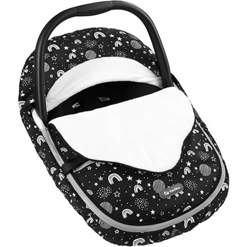 Yoofoss Baby Car Seat Cover Winter Carseat Canopies Cover to Protect Baby from Cold Wind Infant Boys Girls (Planet)