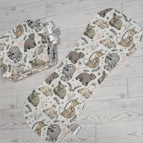 Woodland Baby Burp Cloth Set, Handmade Burp Cloths, Baby Shower Gift, Baby Essentials, Woodland Nursery Gift