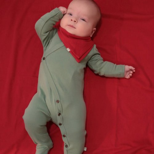 Baby Footie - Basil Green| 100% Organic - Finn + Emma