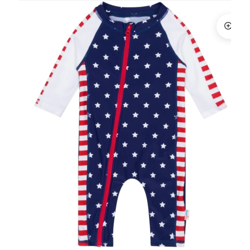 Sunsuit - Long Sleeve Romper Swimsuit | "Americana"