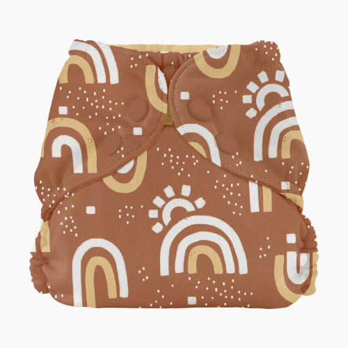 Esembly Recycled Diaper Cover (Outer) + Swim Diaper - Sunshower, Size 2 (18-35 Lbs)