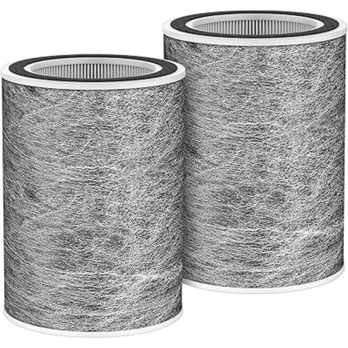 HP202 Replacement Filter Compatible with HP201, UA205, AP1000 HP200 For Shark HC501, HC502 Air Purifier MAX Replacement Filter HEPA, Part # HE2FKBASMB, HE2FKBAS, HE2FKPET, HE2FKPRO