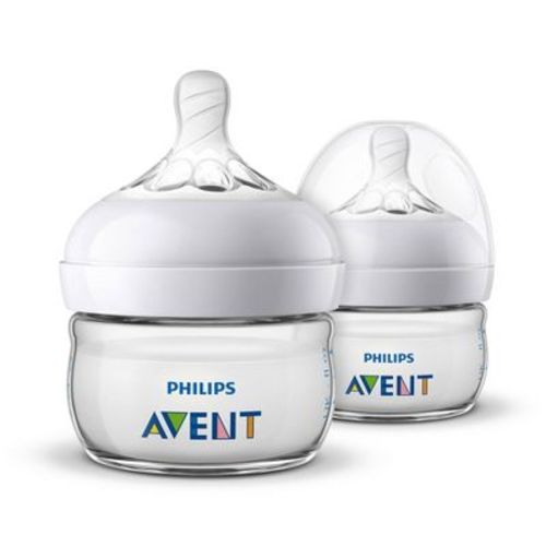 Philips Avent Natural Baby Bottles with First Flow Nipples - 2oz/2pk