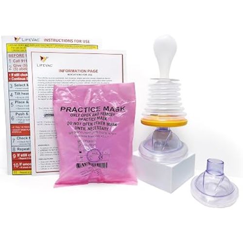 LifeVac Home Kit - Portable Suction Rescue Device, First Aid Kit for Kids and Adults, Portable Airway Suction Device for Children and Adults