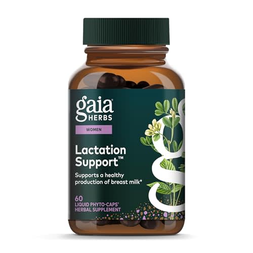 Gaia Herbs Lactation Support - Supports Healthy Production of Breast Milk in Nursing Mothers* - with Fenugreek Seed, Fennel Seed & Raspberry Leaf - 60 Vegan Liquid Phyto-Caps (60 Servings)