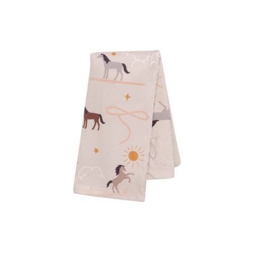 Country Western Cowboy/Cowgirl Soft Warm Fleece Baby Blanket