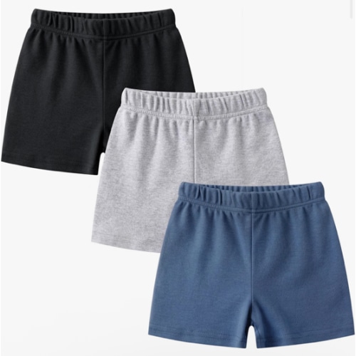 O2 BABY Organic Cotton Unisex Baby Jogger Pants, 3-Pack Pull-on Bottoms, Newborn Leggings