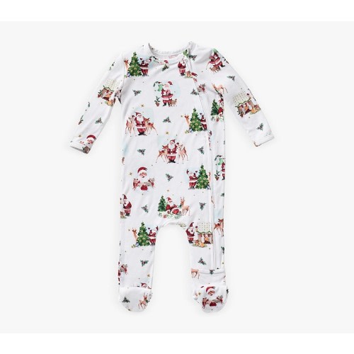 Holly Jolly Santa Bamboo Viscose Baby Pajama