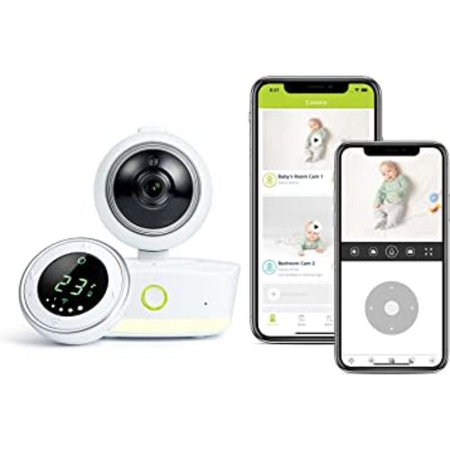 Bebcare iQ - Smart HD Baby Monitor: Full HD 1080p Video, Pan-and-Tilt, Temperature Sensor, Motion and Sound Alert, Stand-Alone Audio Monitor Unit (Without Breathing Sensor Mat)