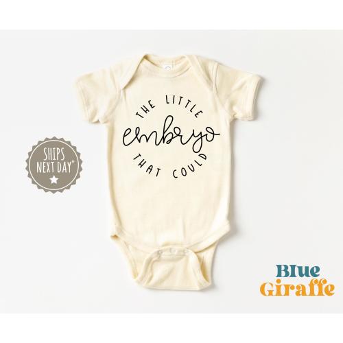 The Little Embryo That Could Bodysuit - IVF Baby Onesie® - minimalist Bodysuit - Natural In Vitro Onesie®
