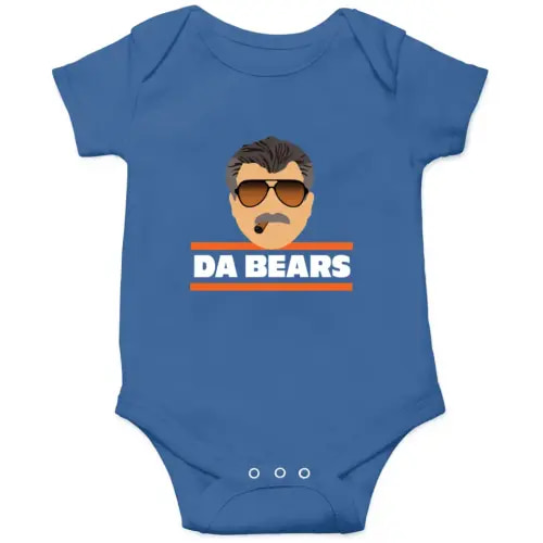 Da Bears - Ditka - Da Bears - Onesies Kids's Short Sleeve Onesie 12M Royal sold by George Brooks | SKU 24030007 | Printerval