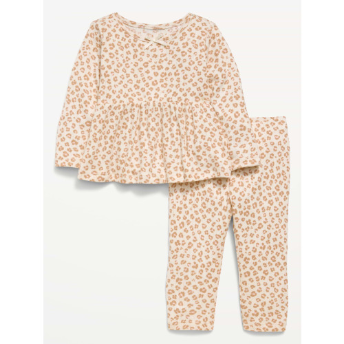 Long-Sleeve Pointelle-Knit Top and Pants Set for Baby
