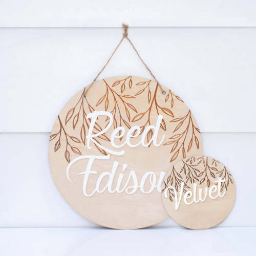 Wooden + Acrylic 3D Name Plaque (personalised with name)