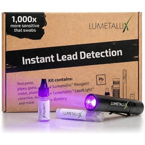 Lumetallix The Original Glowing Lead Test - Instant Lead Detection Lead Test Kit for Paint, Ceramics & more Fast, Accurate Results Home Safety & Easy to Use - Home Lead Test Kit - Lead Paint Test Kit