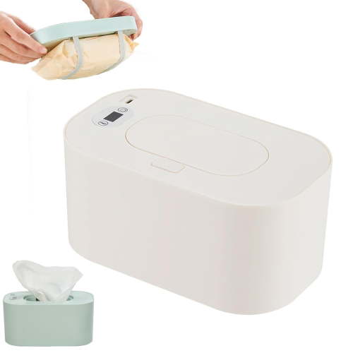 Baby Wipe Warmer,Portable Large Capacity Wipes Warmer Dispenser with LED Display,Adjustable Baby Wet Wipes Holder,Evenly Overall Heating for Home Car Travel Use (White)（XX）