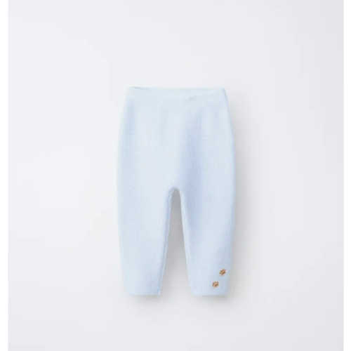 EMBROIDERED KNIT PANTS - Light blue | ZARA United States
