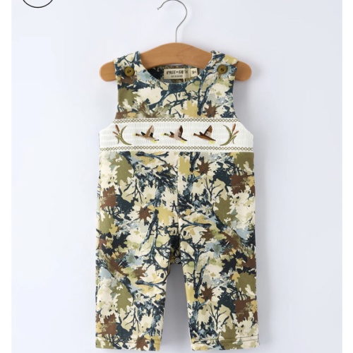Camo Duck Smocking Embroidery Baby Boy Romper – Rylee Faith Designs