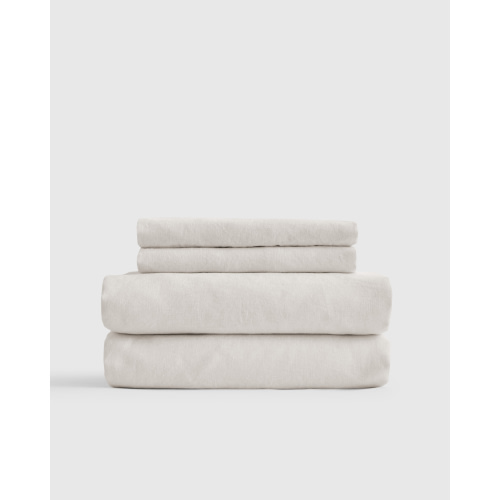Linen Sheets | Quince in Natural/White Stripe