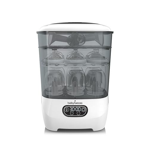 Baby Brezza Bottle Sterilizer and Dryer Advanced – 33% Faster - Largest Capacity Steam Sanitizer - Universal Sterilization Machine for All Bottles + Pump Parts - HEPA Air Filter