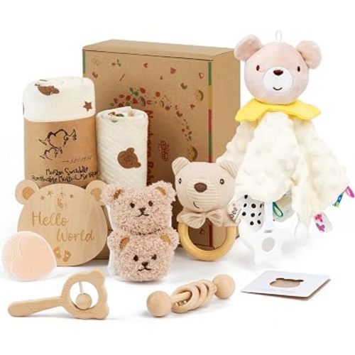 Baby Gift Set for Baby Shower - 10 Piece Newborn Box with Essentials