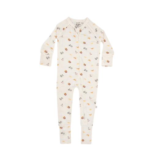 Modal Convertible Footy Pajamas in Petit Déjeuner
