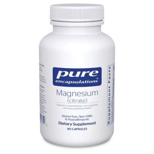 Pure Encapsulations Magnesium (Citrate) - Supplement for Sleep, Heart Health, Muscles, and Metabolism - 90 Capsules