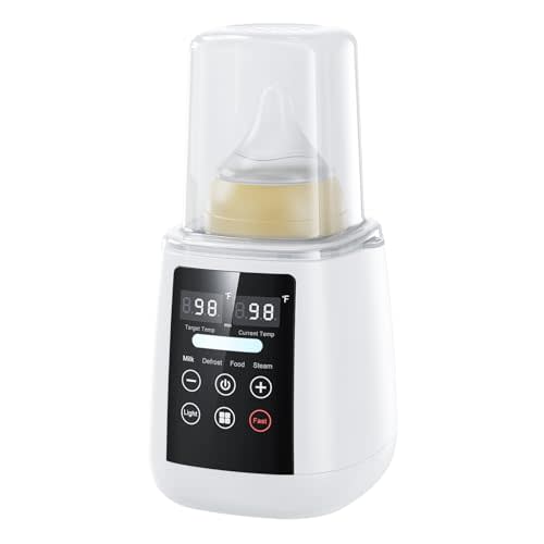 Bottle Warmer, 10-in-1 Fast Heating Bottle Warmer with Accurate Temp Control, Defrost, Sterilize, Keep Warm & Food Heating, for All Bottles, Breastmilk & Formula, with Night Light & LED Display