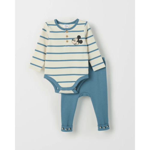 Baby Disney Waffle Henley Bodysuit and Leggings Set
