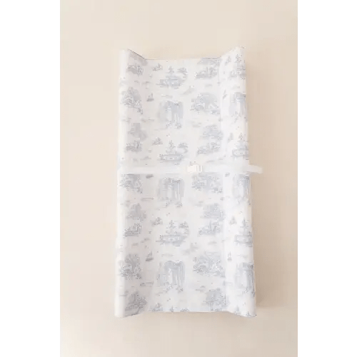 Spring Toile Blue Wipeable Contour Change Pad
