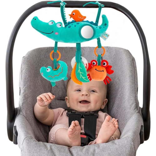 BTEPSGA Baby Stroller Arch Toys, Car Seat Toys,Bouncer Toy Bar/Mobile for Bassinet,Adjustable Baby Hanging Toys Fit for Crib Bed,Stroller,Car Seat,Baby Gifts(Crocodile)