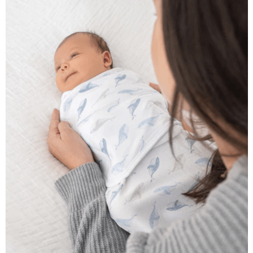 At Sea Easy Swaddle With No Zipper 0-3M | aden + anais