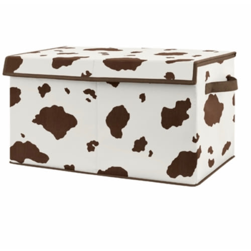 Wild West Cowboy Collection Cow Print Fabric Toy Bin Storage