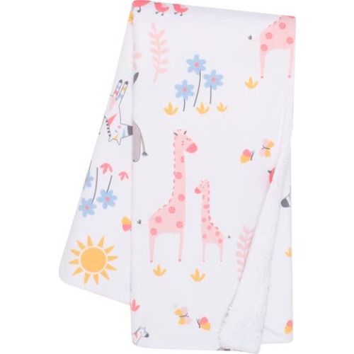 Jazzy Jungle Fleece Safari Animals Soft Baby Blanket