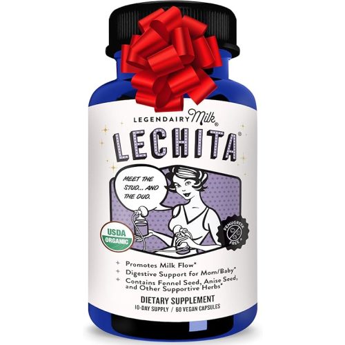 Legendairy Milk Lechita, Supports Milk Flow, Organic Fenugreek Free Breastfeeding Supplement, Organic Fennel & Anise, Made in USA, 60 Vegan Capsules