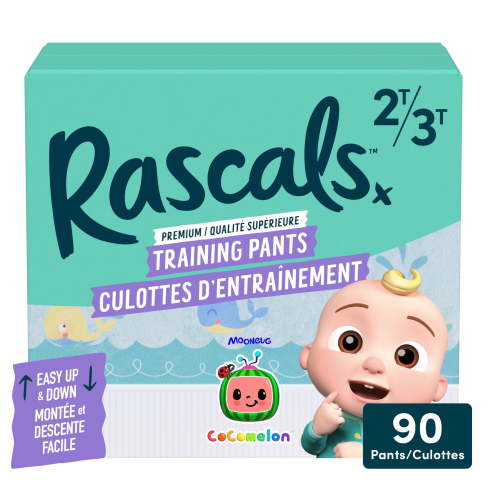 Rascals CoComelon Absorbent Potty Training Pants, Size 2T-3T, Carton, 90 Count, Unisex, Sizes 2T-6T - Walmart.ca