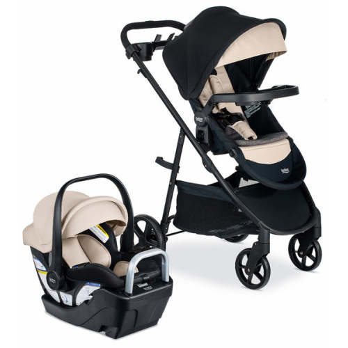 Britax Willow Brook S+ Travel System with Alpine Anti-Rebound Base - Sand Onyx