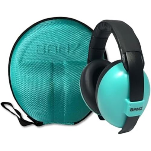 BANZ Bubzee Baby Headphones for Noise Protection - Baby Ear Muffs, Newborn Infant & Toddler, 0 to 36 Months, Adjustable INCLUDES CASE
