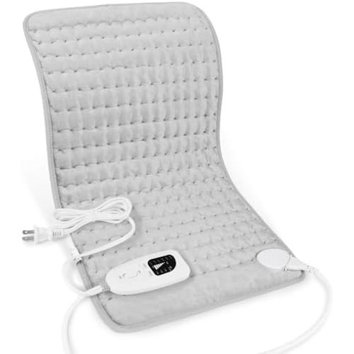 Heating Pad,Heated Blanket,Heating Pad for Back Neck,Silvergray,24x12 in