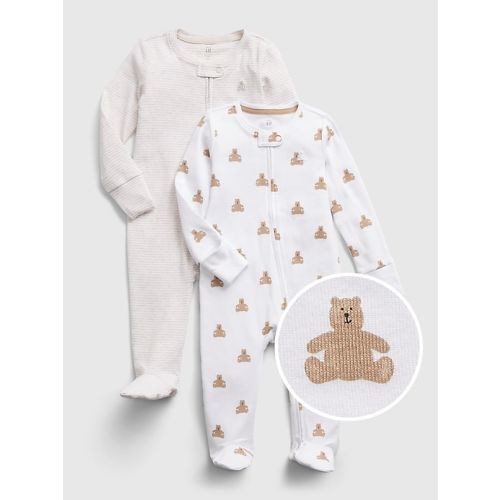 Baby 100% Organic Cotton First Favorite One-Piece (2-Pack) in oatmeal heather