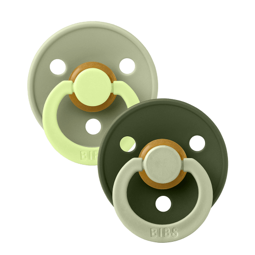 STUDIO Colour Pacifiers 2 Pack Fusion - Sage Hunter Green mix