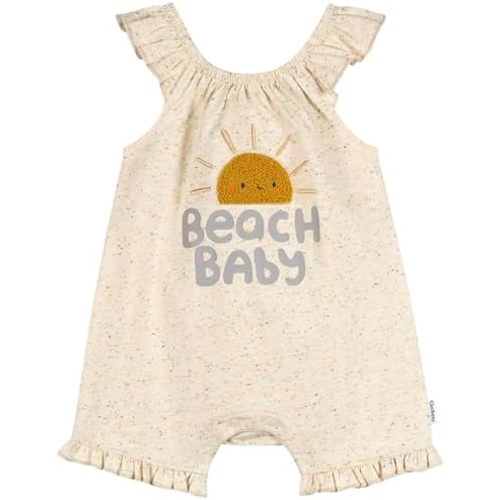 Gerber baby-girls Sleeveless Ruffle Romper