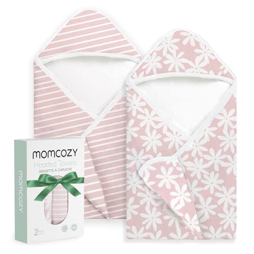 Momcozy Baby Towel with Hooded - Ultra Soft & Absorbent Large Bath Towel Set for Comfort & Gentle on Baby's Skin - Shower Gift & Bath Essential & Baby Registry Search for Newborn,Infant,Toddler,Kids