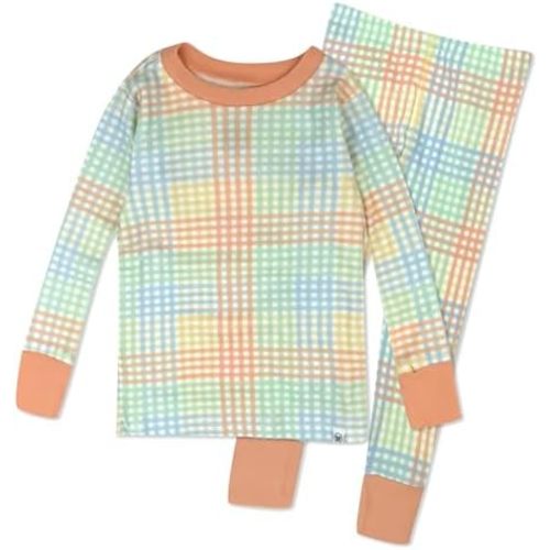 HonestBaby baby-girls 2-piece Pajamas Sleepwear Pjs 100% Organic Cotton for Baby, Toddler, Kids, Girl