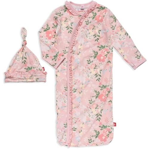 Magnetic Me Modal Newborn Sleeper Gown & Hat Set | Silky Soft Modal Fabric Sleep Sack