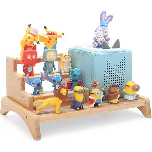 for Tonies Box Organizer 3-Tier Storage Shelf, Magnetic Desktop Storage Rack for Tonie 1/2 Player Tonies Figures Characters, Display Collection 10~15 Characters